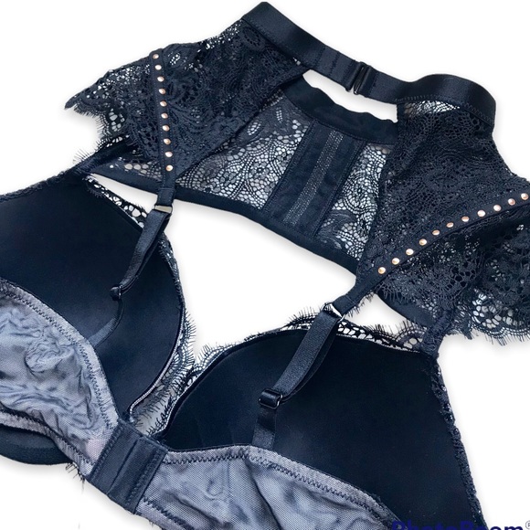 NEW! Victoria’s Secret black push-up bra with lace top attached - Picture 9 of 16